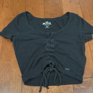 Hollister baby tee xs black